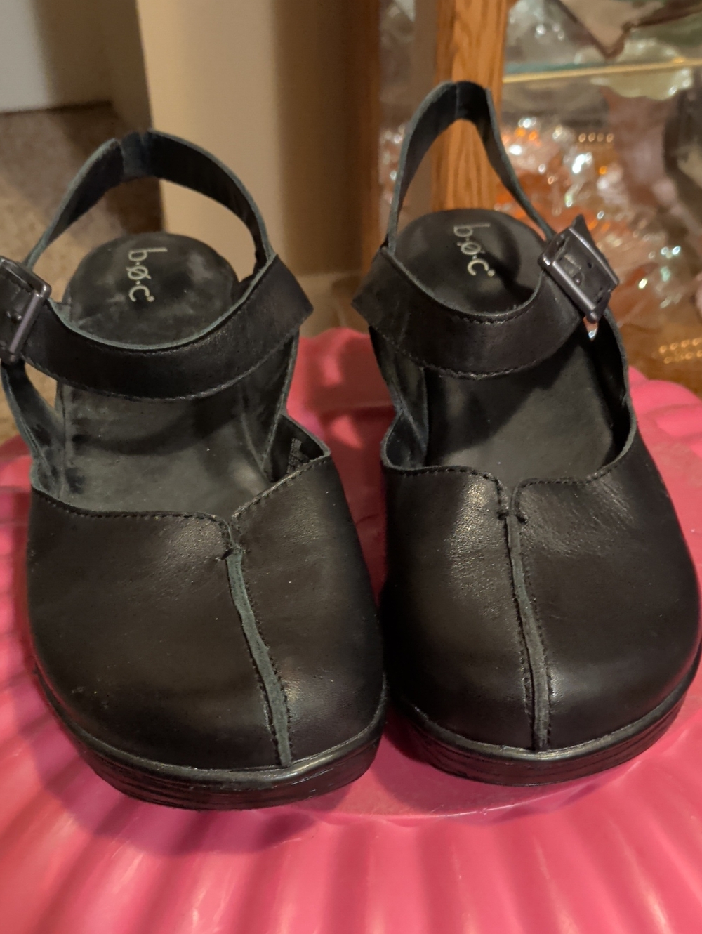 b.o.c. Black Mary Jane Strap Dress Shoes Size 10